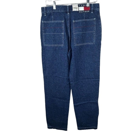 Tommy Hilfiger Vintage Cargo Jeans Size 9 Juniors Button Front Y2K - Picture 12 of 15